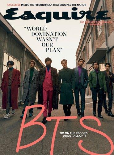 BTS appears on the cover of Esquire’s winter edition. (Big Hit Entertainment)