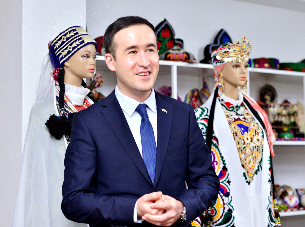 Boqiev Ahrorjon, chair of the council of foreign residents, poses at the Embassy of the Republic of Tajikistan. (Park Hyun-koo/The Korea Herald)