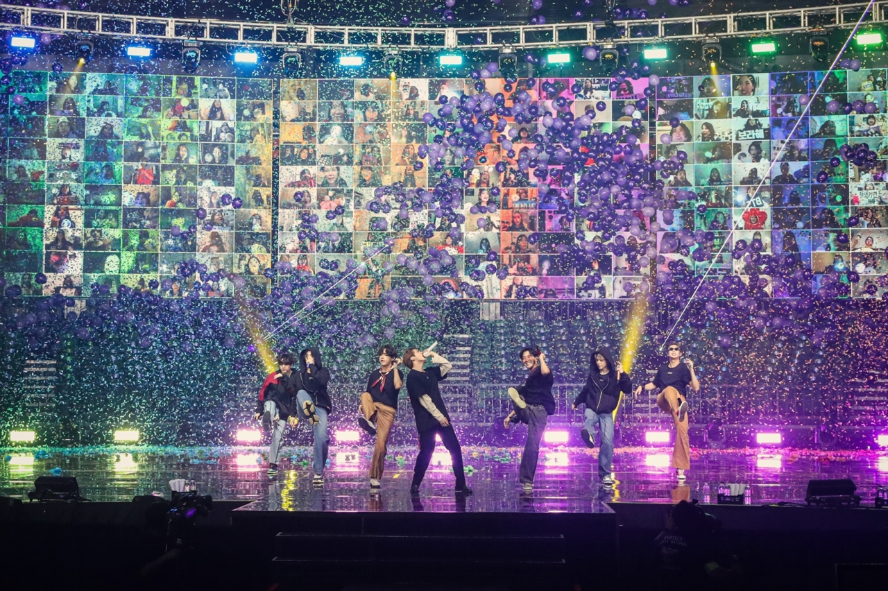 BTS’ online concert was streamed on VenewLive in October. (Big Hit Entertainment)
