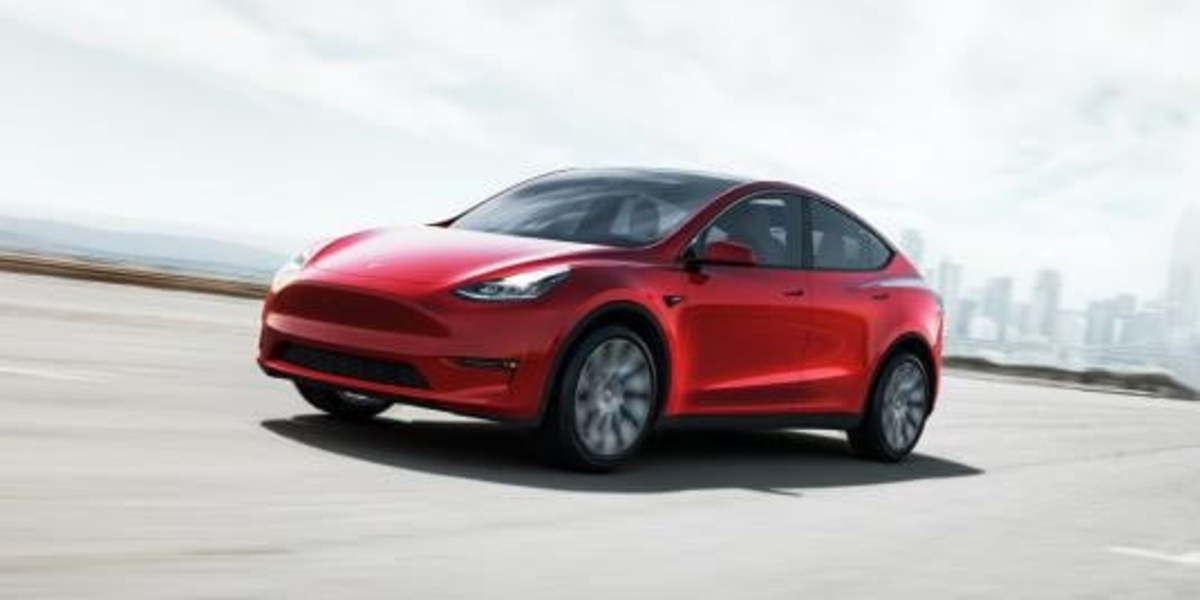 This photo provided by Tesla Motors Inc. on March 17, 2021, shows its electric vehicle Model Y. (Tesla Motors Inc.)