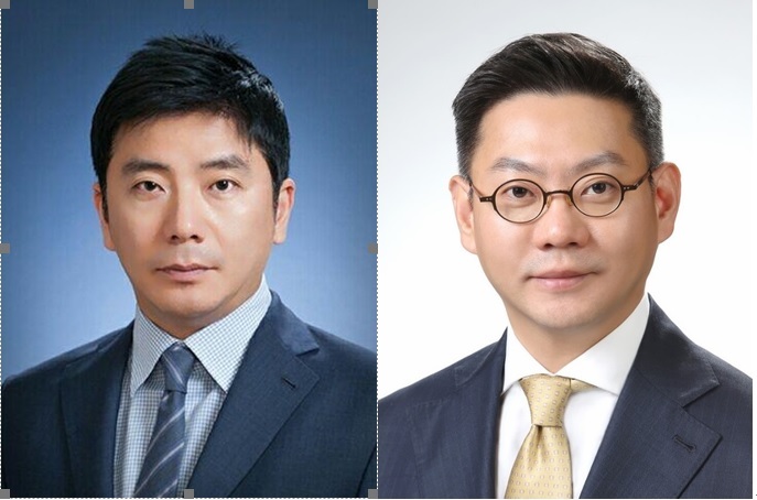 Shin Jin-wook(left), the new country manager of Bank of America’s Korean office and Cho Chan-hee, the new chief of BofA Securities in Korea (BOA)