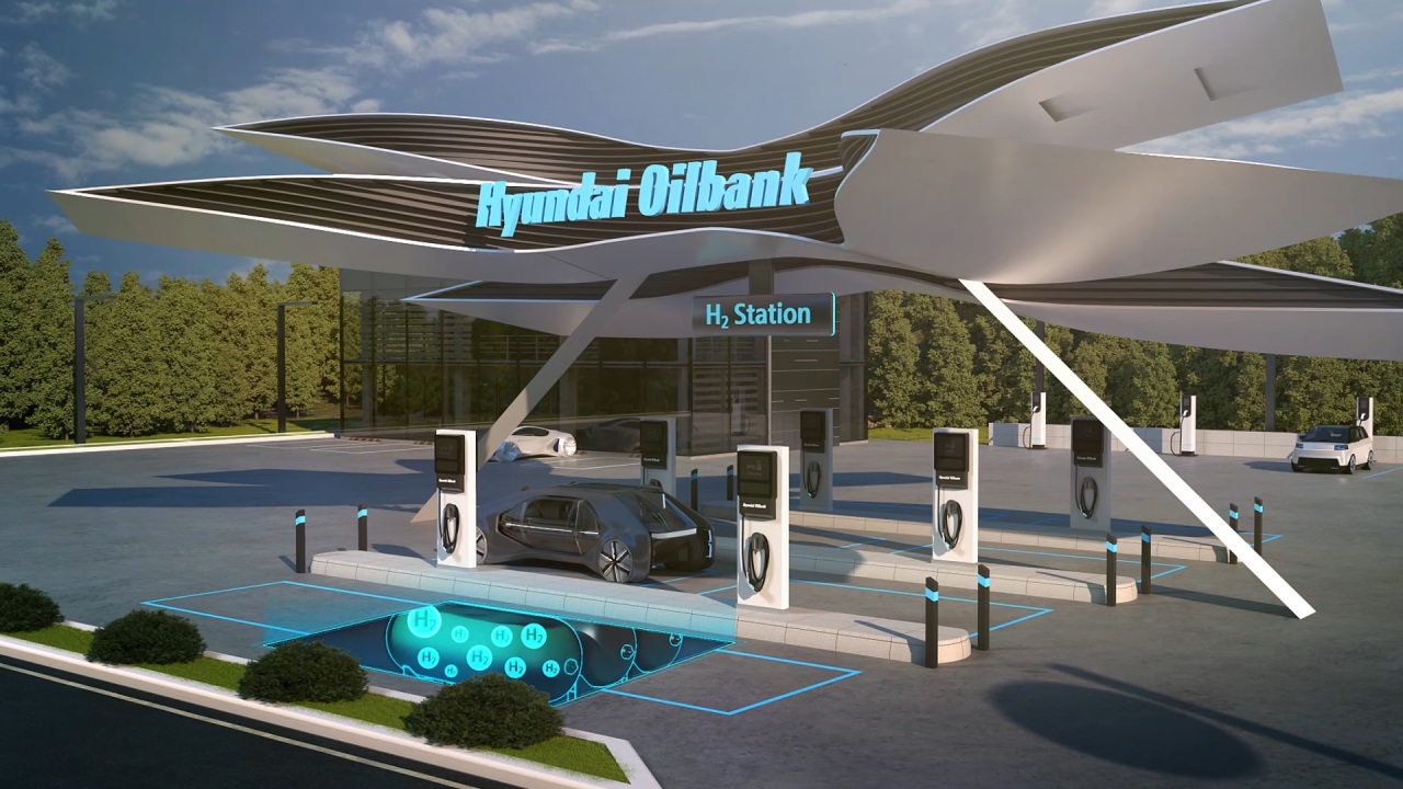 A rendering image of Hyundai Oilbank’s hydrogen charging station (Hyundai Oilbank)