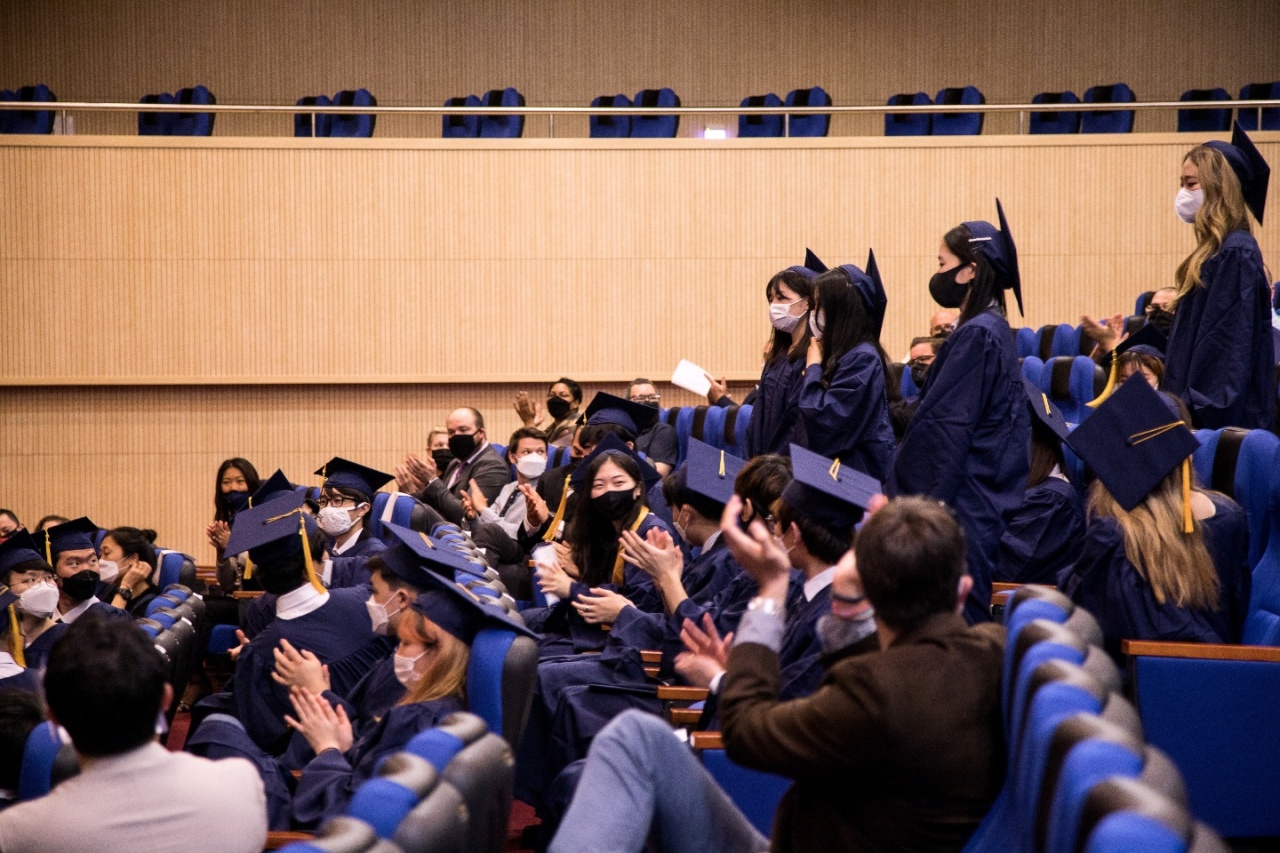 Students at the Korea International School, Jeju Campus, attend their graduation ceremony. (KIS Jeju)
