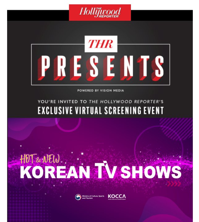 The Hollywood Reporter screens Korean content online as part of an event held with support from the Korea Creative Content Agency. (KOCCA)