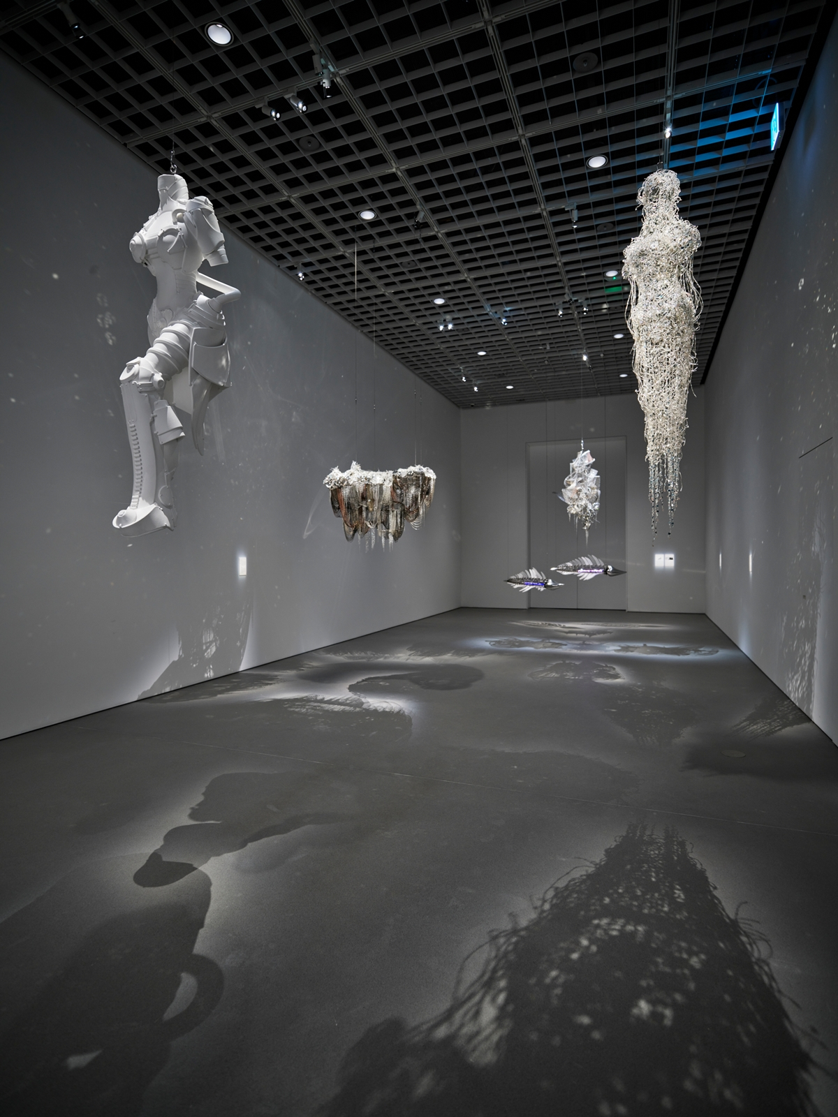 Installation view of sculptural works by Lee Bul and Choe U-ram (APMA)