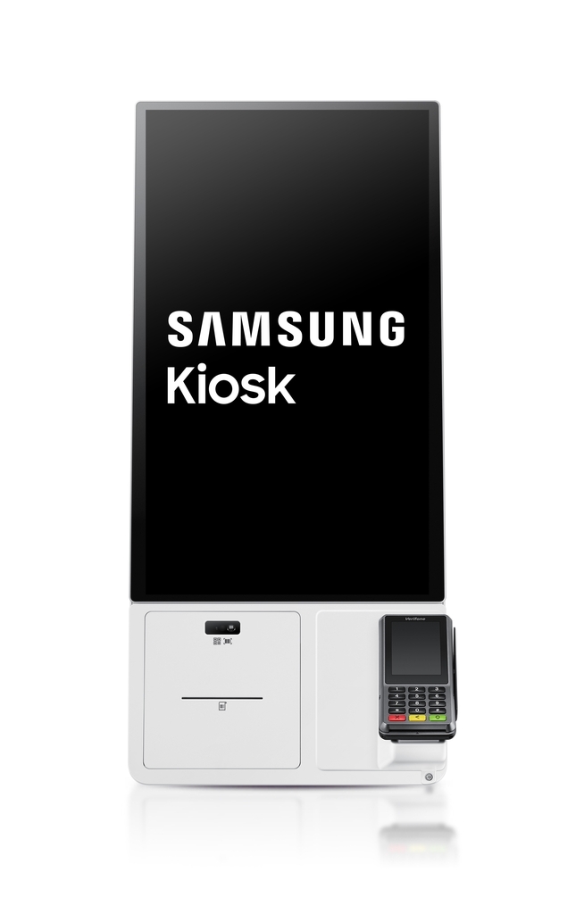 This photo provided by Samsung Electronics Co. on Wednesday, shows Samsung Kiosk. (Samsung Electronics Co.)