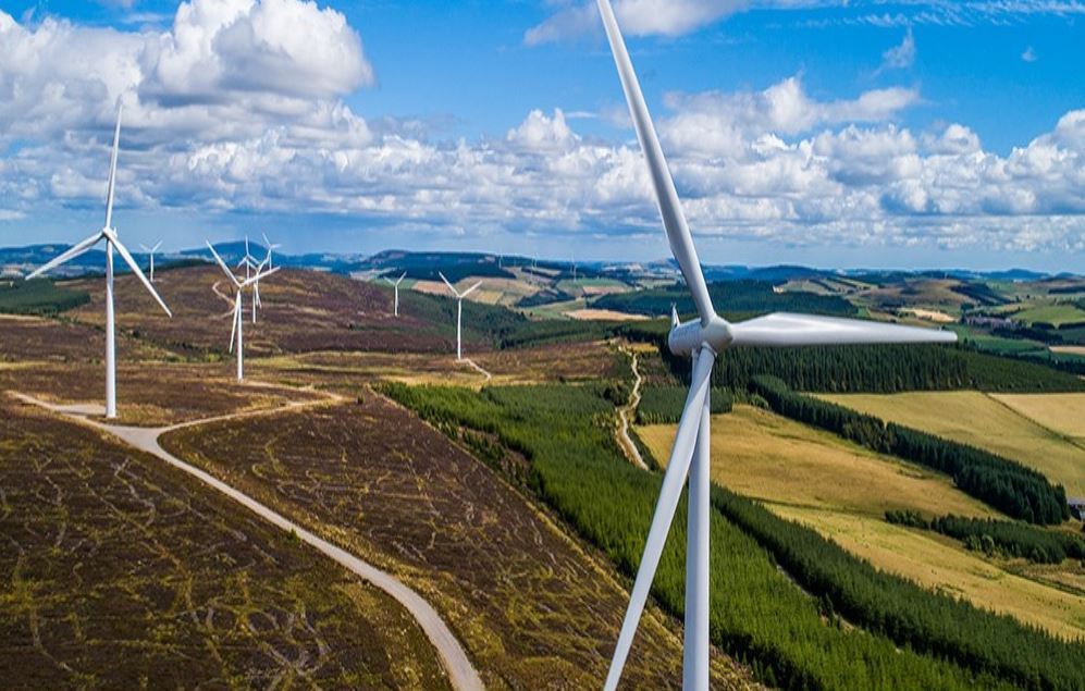 A wind farm developed by RES. (Hanwha Solutions)