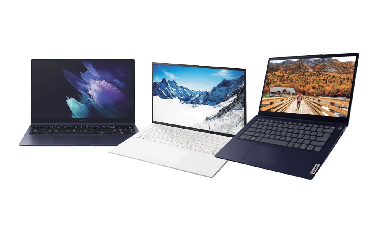 Laptop computers from Samsung Electronics, LG Electronics and Lenovo Korea