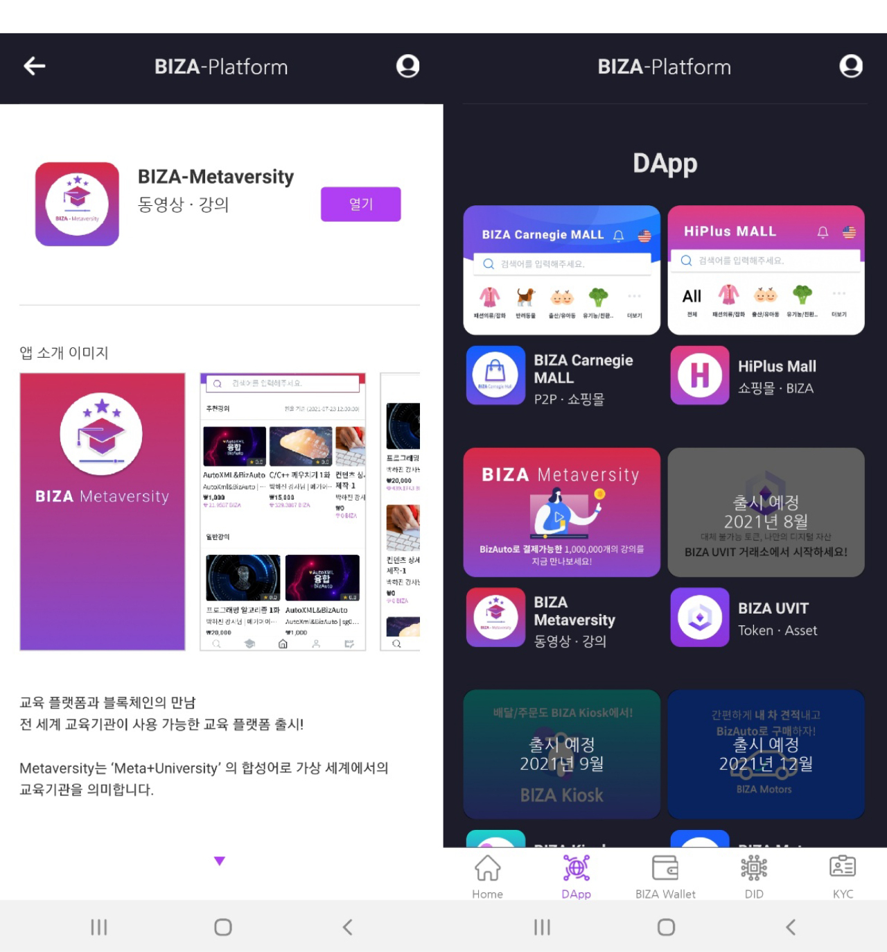 A screenshot of BIZA platform by AMAXG (AMAXG)