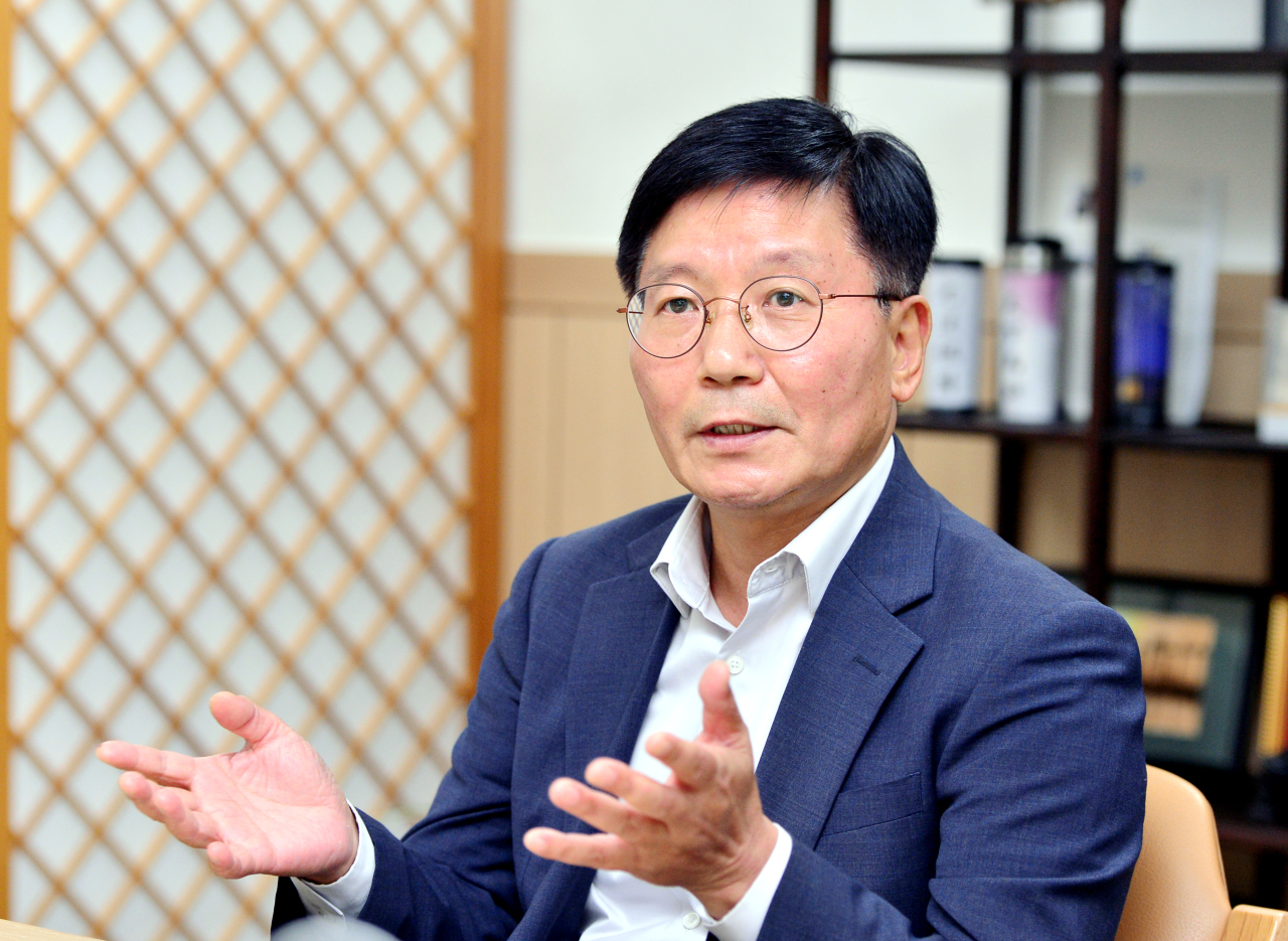 Kim Hyun-mo, head of the Cultural Heritage Administration (Park Hyun-koo/The Korea Herald)