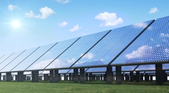 A visual concept image of solar power panels (123rf)