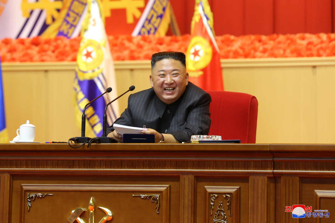 North Korean leader Kim Jong-un convenes a meeting of key military commanders, July 30, 2021. (Yonhap-KCNA)
