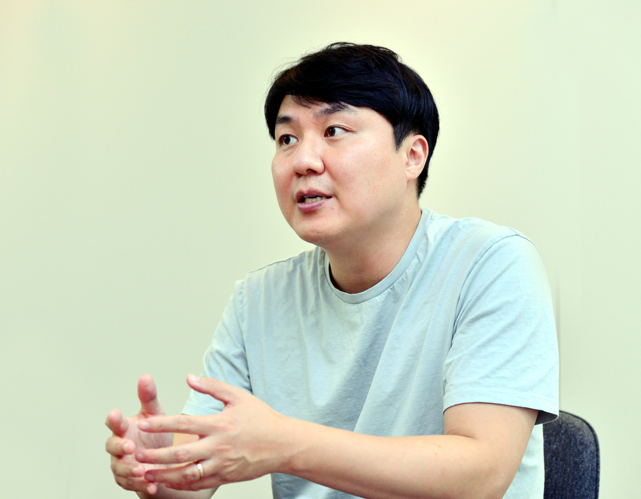 CEO of Wanted Lab, Lee Bok-kee (Park Hyun-koo/The Korea Herald)