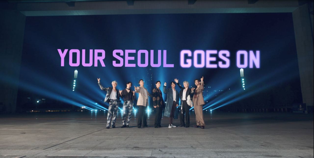 Screenshot of a promotional video made in collaboration between the Seoul city government and BTS (Seoul Metropolitan Government)