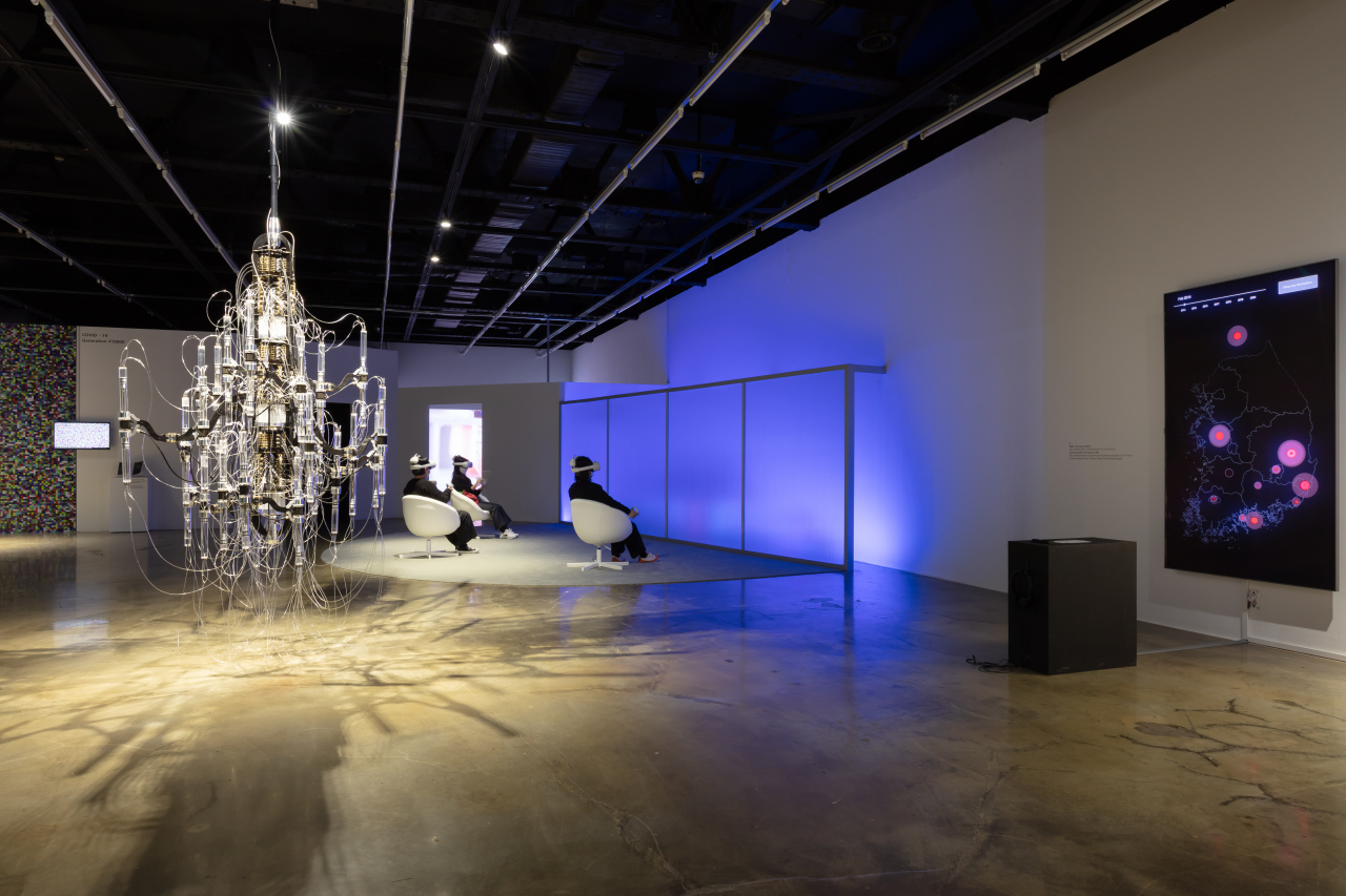 An installation view of the exhibition “Nothing Makes Itself” at the Arko Art Center in Seoul (Arko Art Center)