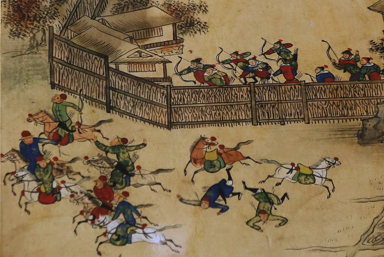 학군의 활은 한국의 북단에있는 두만강에있는 한국의 녹 투 엔드 델타에서 열린이 1587 년의 「나무 바리케이드 전투 