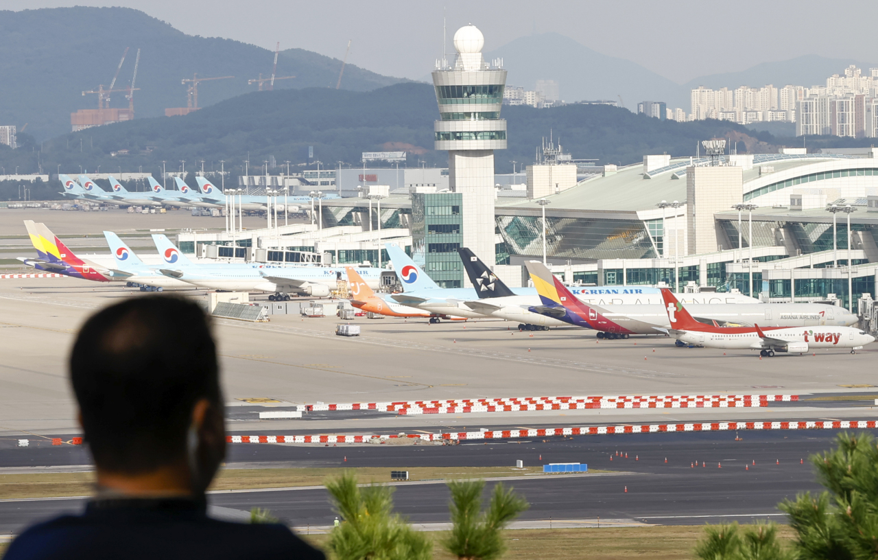 A view of Incheon Airport from the airport’s observatory (Yonhap)