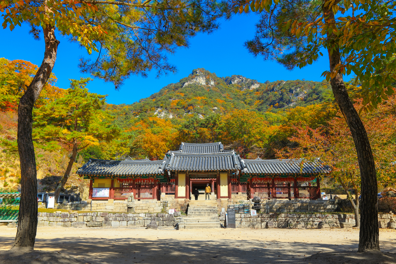 Cheongpyeongsa, a Buddhist temple in Chuncheon, Gangwon Province, during the fall season (Gangwon Tourism Organization)
