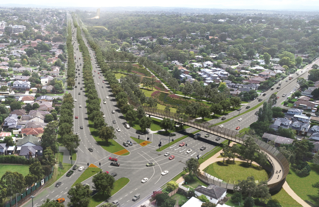 A graphic image of the road set to be built by GS E&C in Melbourne Australia. (GS E&C)