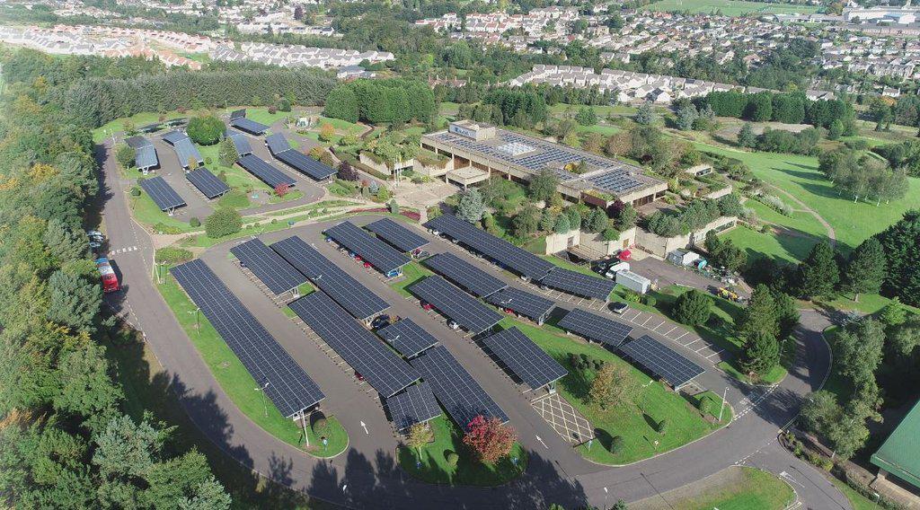 Hanwha Solutions’ solar panels are installed at a site (Hanwha Solutions)