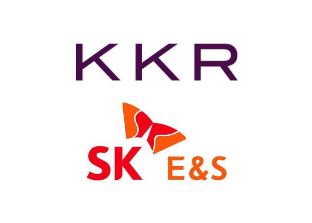 Logos of KKR and SK E&S