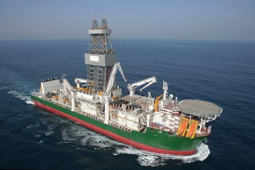 This photo shows a drill ship built by the shipbuilder. (Samsung Heavy Industries Co.)