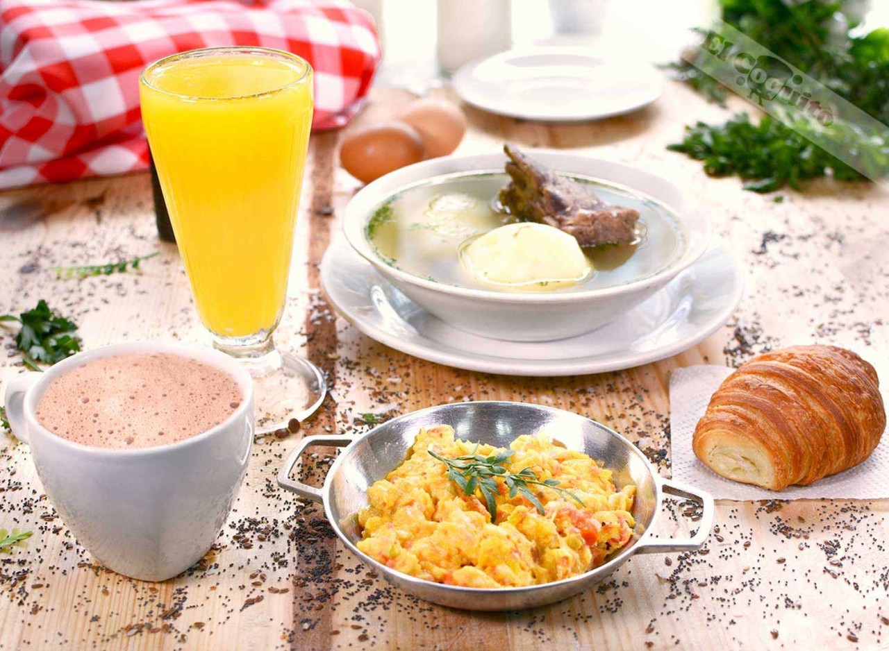 A Colombian breakfast on table.(Colombian Embassy in Seoul)