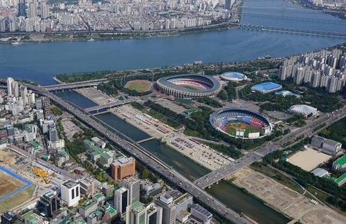 This photo provided by Hanwha Engineering and Construction shows the site for Seoul's newly envisioned sports and convention industry complex. (Hanwha Engineering and Construction)