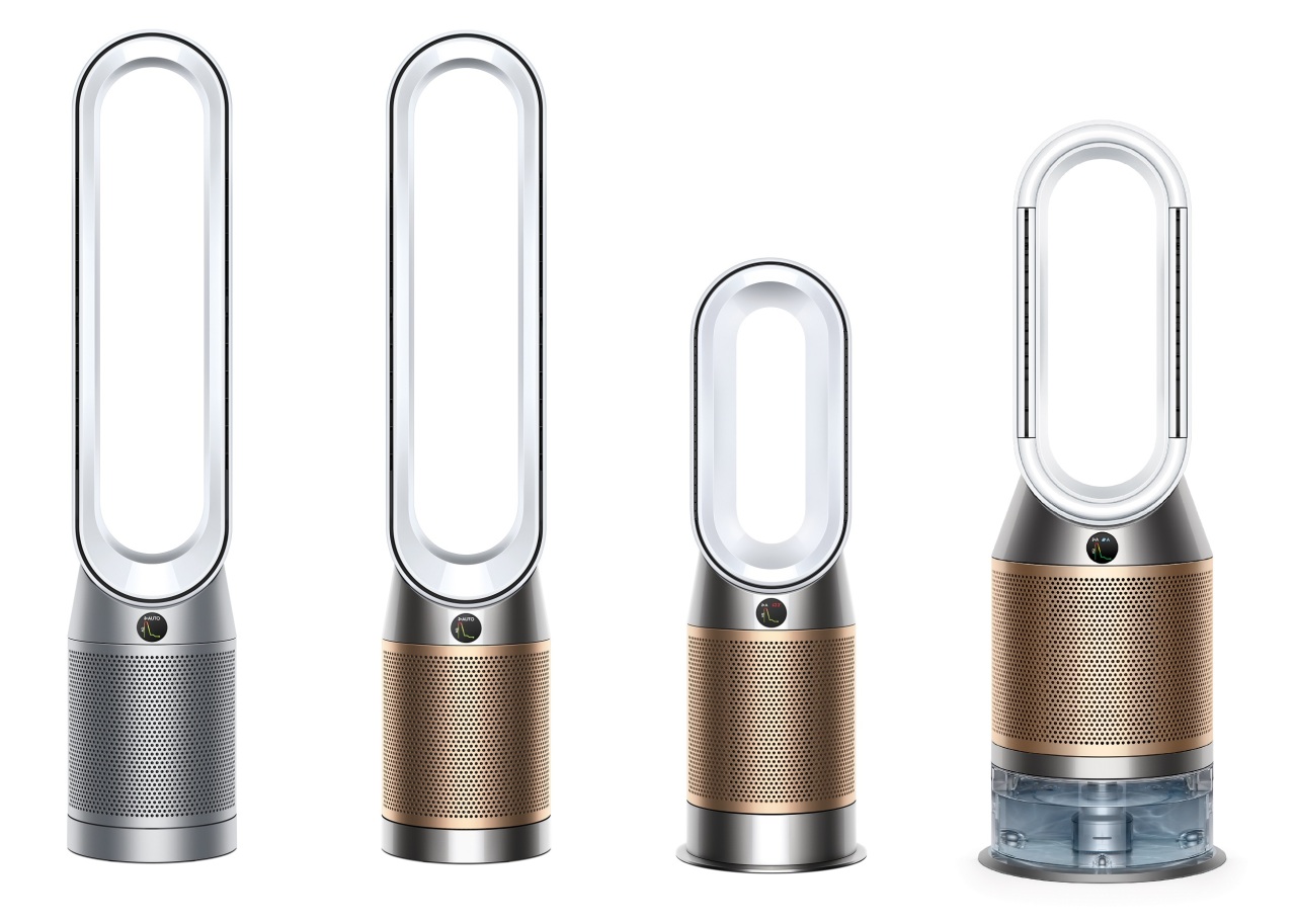 From left: Promotional images of Dyson Purifier Cool, Dyson Purifier Cool Formaldehyde, Dyson Purifier Hot+Cool Formaldehyde and Dyson Purifier Humidify+Cool Formaldehyde (Dyson)