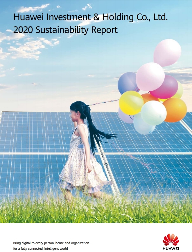 Cover of Huawei’s 2020 Sustainability Report (Huawei Technologies)