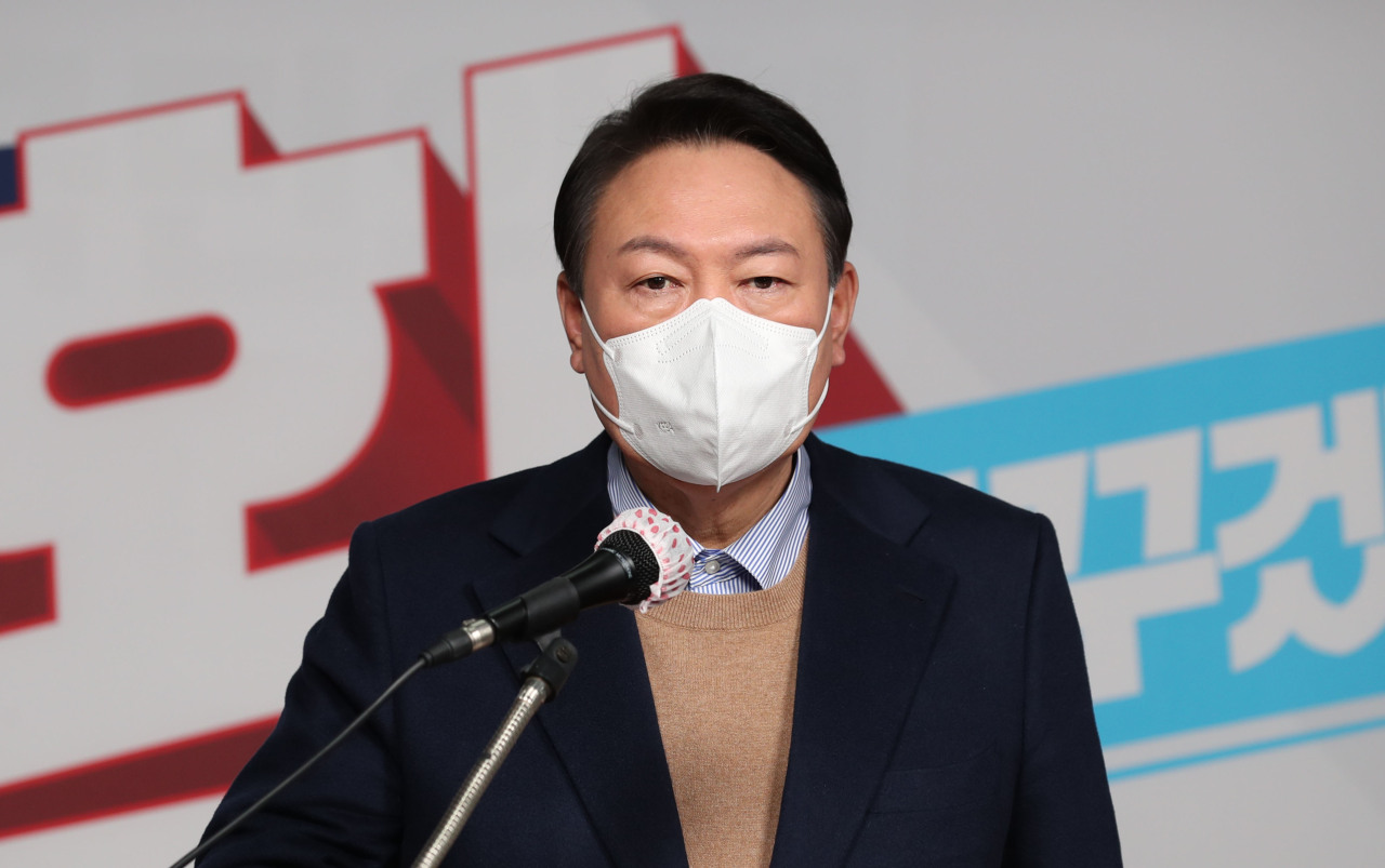 Yoon Seok-youl, the presidential candidate of the main opposition People Power Party. (Yonhap)