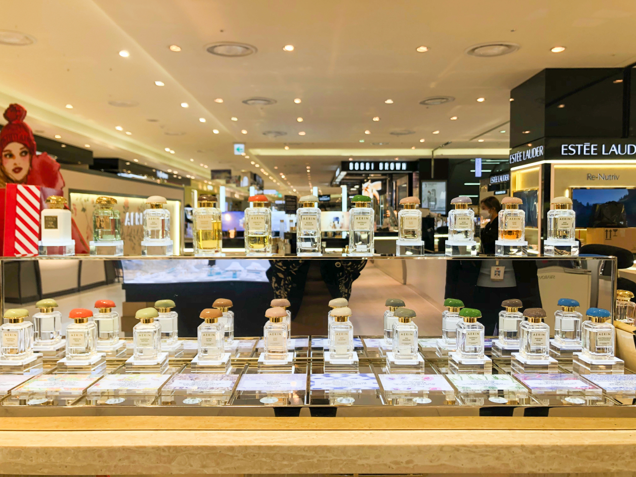 Perfumes are displayed at a Lotte Department Store in Seoul. (Lotte Department Store)