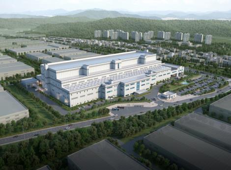 This computer graphic image shows LG Chem's new cathode materials plant to be built in Gumi, 260 kilometers south of Seoul. (Yonhap)