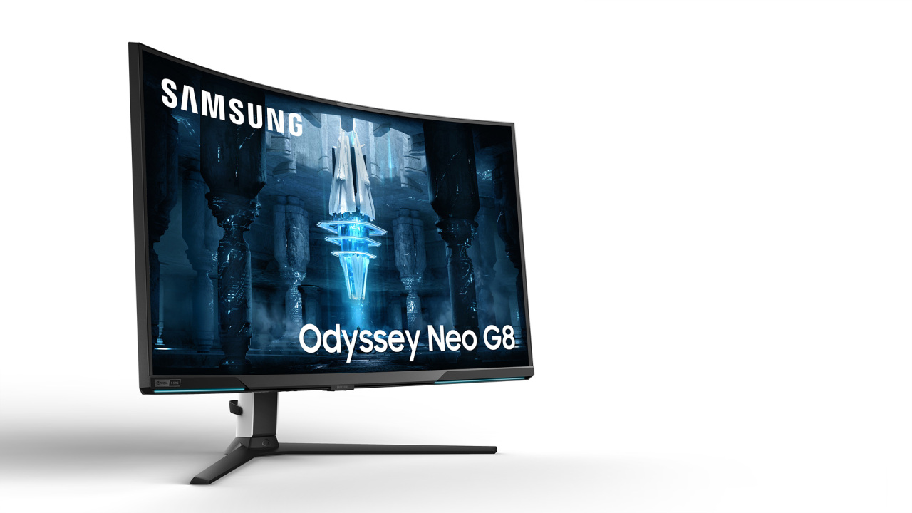 A promotional image of the Odyssey Neo G8 (Samsung Electronics)