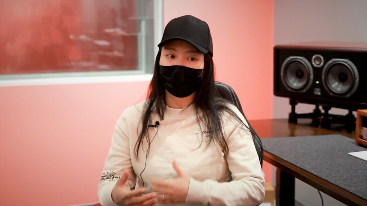 Joyce Park, the director and COO of K-Pop Center, speaks during the interview with The Korea Herald in early December 2021. (Picture by Choi Ji-won/ The Korea Herald)