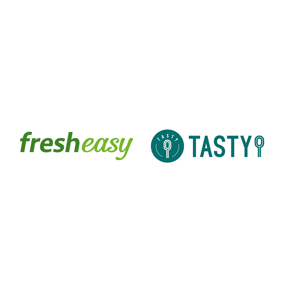 The corporate logos of Fresheasy and Tasty9 (Fresheasy)