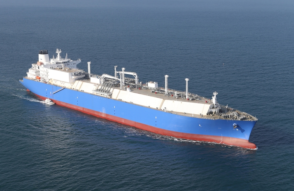 This file photo provided by Daewoo Shipbuilding & Marine Engineering shows an LNG carrier. (Daewoo Shipbuilding & Marine Engineering)