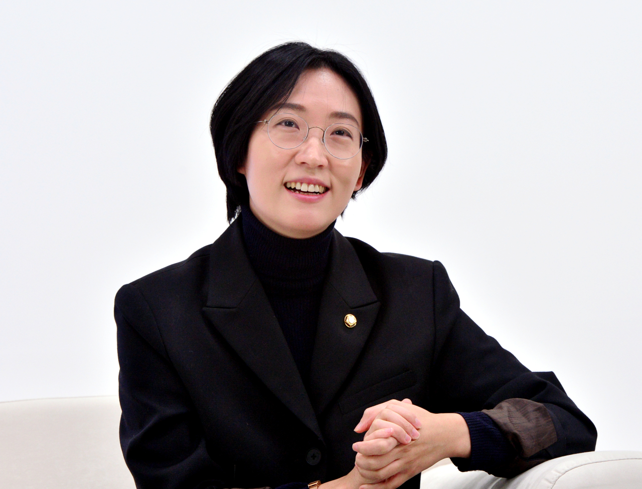 Justice Party Rep. Jang Hye-young at the Herald Studio in Seoul (Park Hyun-koo/The Korea Herald)