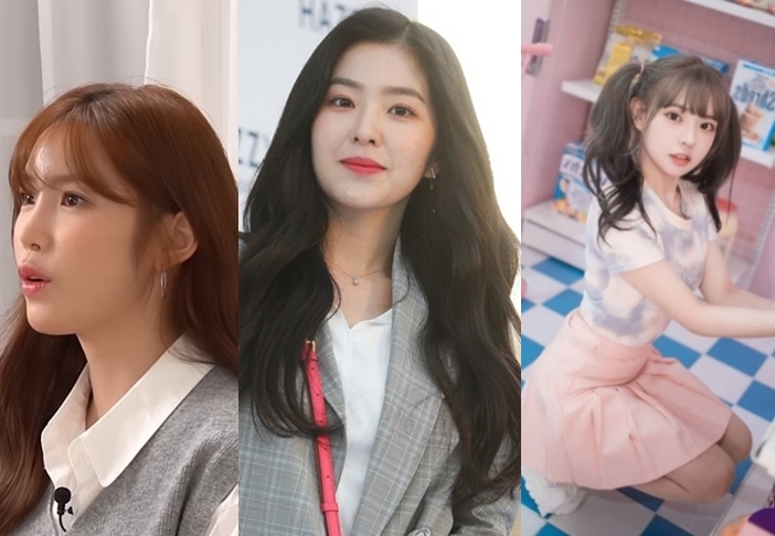 Jun Hyo-seong (left), Irene of Red Velvet and streamer Jammi (YouTube, Yonhap and Jammi‘s Instagram account)
