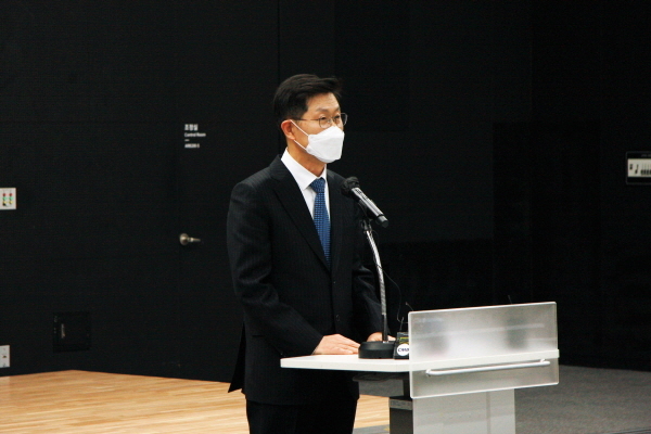 ACC Chairman Lee Kang-hyun delivers a speech during an inauguration ceremony on Tuesday.(ACC)