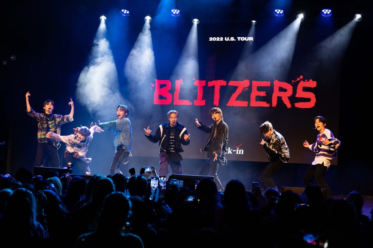K-pop boy band Blitzers performs at Northshore Pac in Chicago on Feb. 17 during the band’s 2022 US Tour “Check-In.”