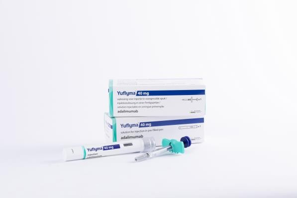 This undated imaged, provided by South Korean pharmaceutical giant Celltrion Inc., shows its biosimilar Yuflyma. (Celltrion Inc.)