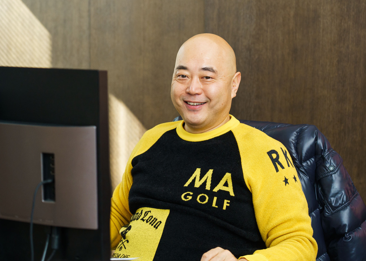 Kakao’s new CEO nominee Namkoong Whon speaks during an online press conference on Thursday at the Kakao headquarters in Pangyo, Gyeonggi Province. (Kakao)