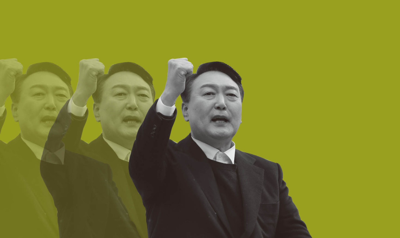 Yoon Suk-yeol, who was until March last year the liberal administration's prosecutor general, is leading a race for the next presidency on the platform of the conservative opposition People Power Party. (The Korea Herald)