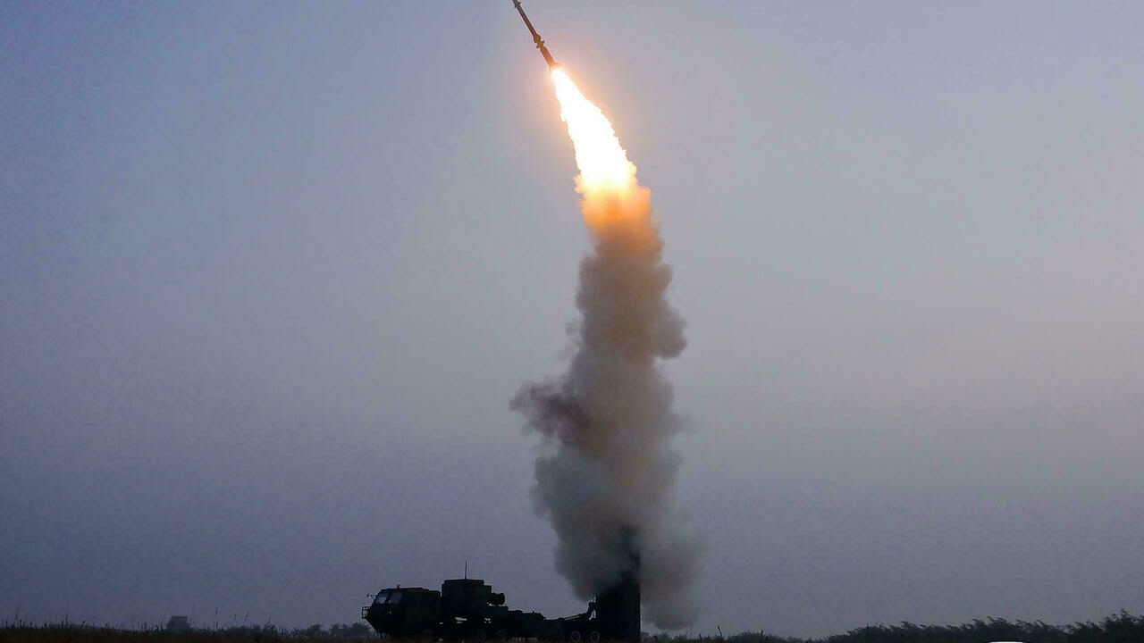 North Korea fires an anti-aircraft missile on Sep. 30 2021. (KCNA-Yonhap)