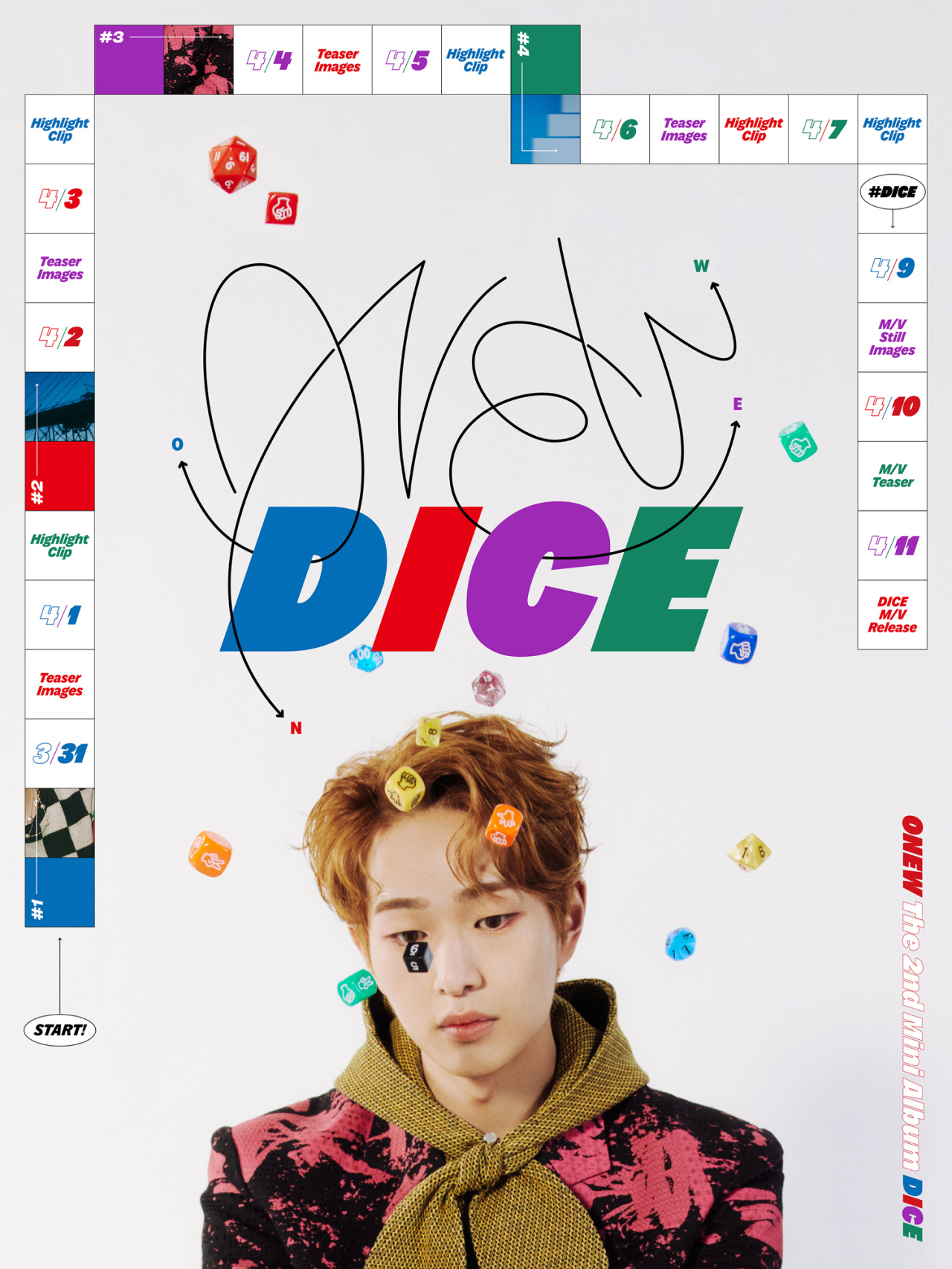 Teaser image for Onew’s second EP, “Dice” (S.M. Entertainment)