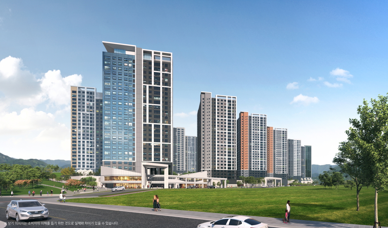 An image of Hyundai E&C‘s Hillstate apartment complex in Geomdan New Town, Incheon (Hyundai Engineering & Construction)