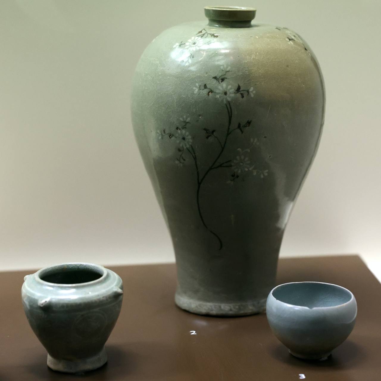 An example of Korean pottery includes this Celadon Maebyeong Plum bottle from the Goryeo period. (Photo © Hyungwon Kang)