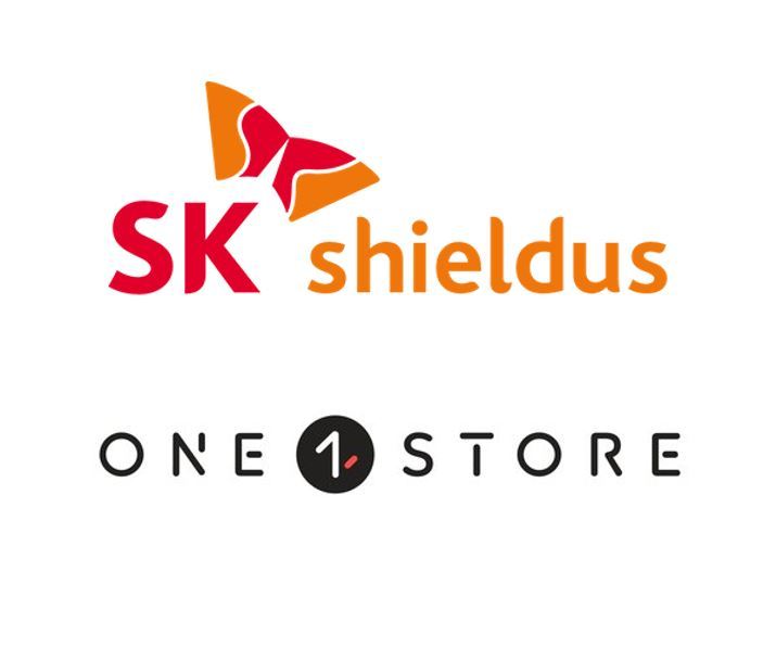 Logos of SK Shieldus and One Store