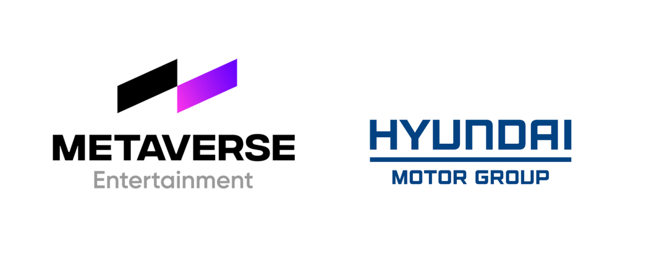 Company logos of Metaverse Entertainment and Hyundai Motor Group (Netmarble)